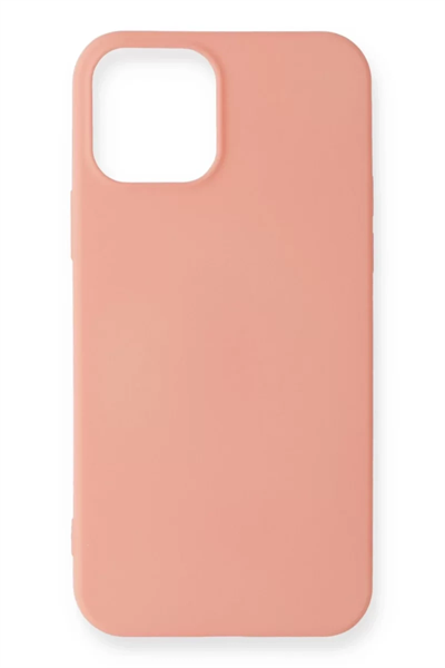 Apple iPhone 12 Mini Kılıf First Silikon - Pudra
