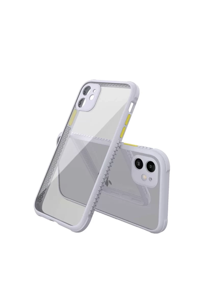 Apple iPhone 12 Mini Kılıf Miami Şeffaf Silikon - Lila