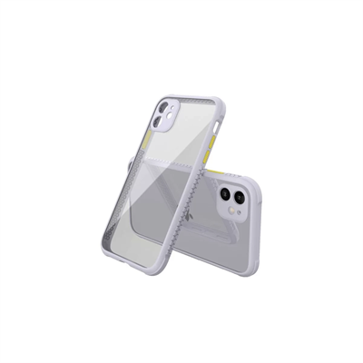 Apple iPhone 12 Mini Kılıf Miami Şeffaf Silikon - Lila