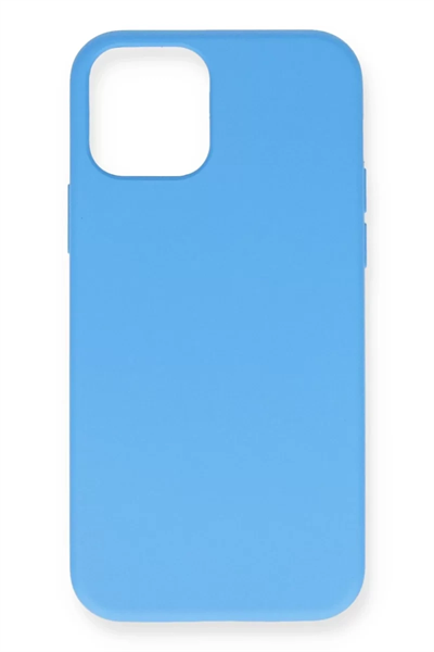 Apple iPhone 12 Mini Kılıf Nano içi Kadife Silikon - Mavi