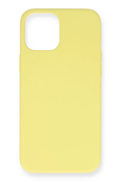 Apple iPhone 12 Mini Kılıf Nano içi Kadife Silikon - Sarı