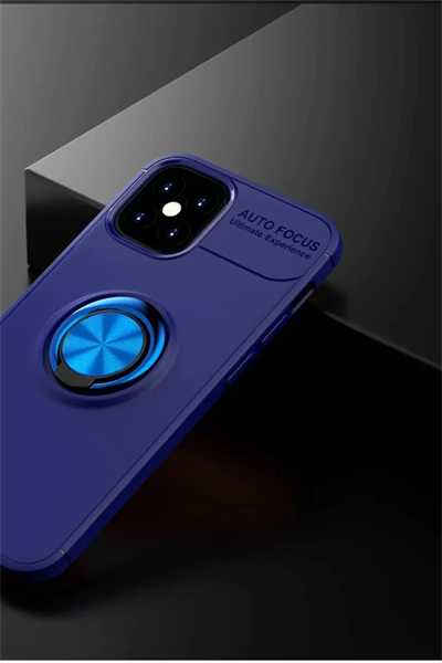 Apple iPhone 12 Mini Kılıf Range Yüzüklü Silikon - Mavi