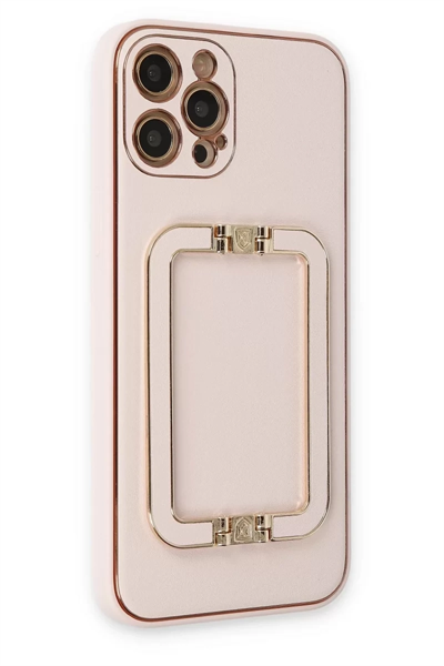 Apple iPhone 12 Pro Kılıf Coco Elit Kapak - Pudra