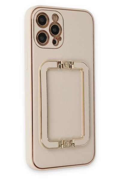 Apple iPhone 12 Pro Kılıf Coco Elit Kapak - Gold