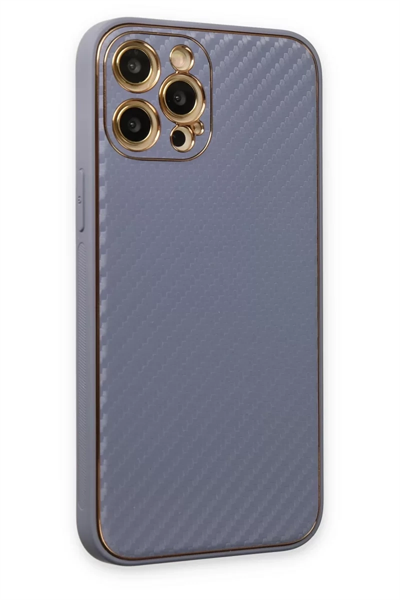 Apple iPhone 12 Pro Kılıf Coco Karbon Silikon - Gri