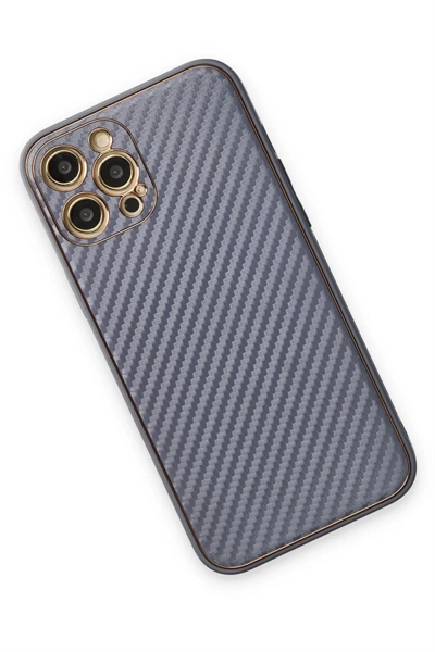 Apple iPhone 12 Pro Kılıf Coco Karbon Silikon - Gri