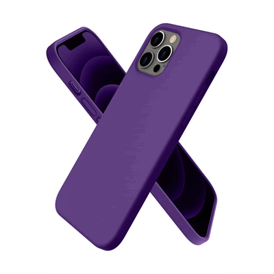 Apple iPhone 12 Pro Kılıf First Silikon - Mürdüm