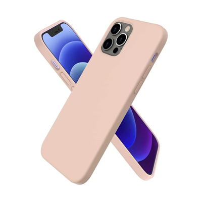 Apple iPhone 12 Pro Kılıf First Silikon - Pudra