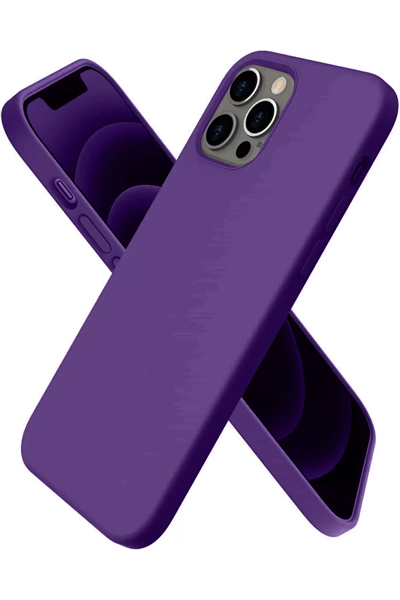 Apple iPhone 12 Pro Kılıf First Silikon - Mürdüm