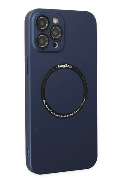 Apple iPhone 12 Pro Kılıf Jack Magneticsafe Lens Silikon - Lacivert