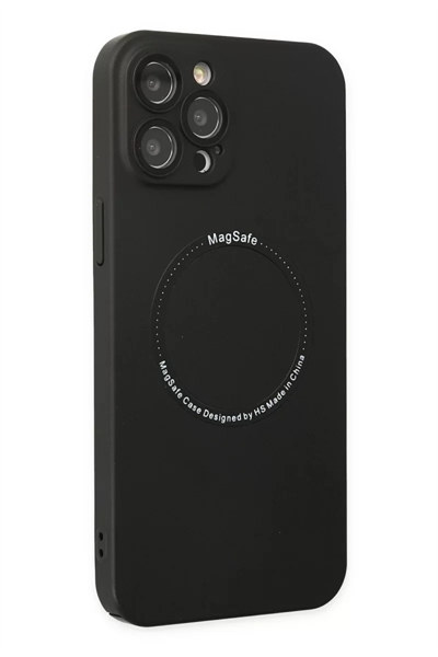 Apple iPhone 12 Pro Kılıf Jack Magneticsafe Lens Silikon - Siyah