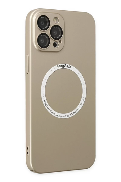 Apple iPhone 12 Pro Kılıf Jack Magneticsafe Lens Silikon - Gold