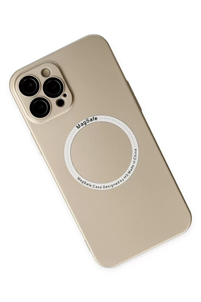 Apple iPhone 12 Pro Kılıf Jack Magneticsafe Lens Silikon - Gold