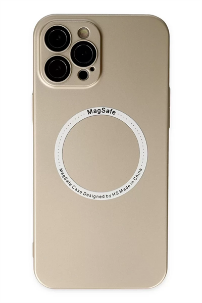 Apple iPhone 12 Pro Kılıf Jack Magneticsafe Lens Silikon - Gold