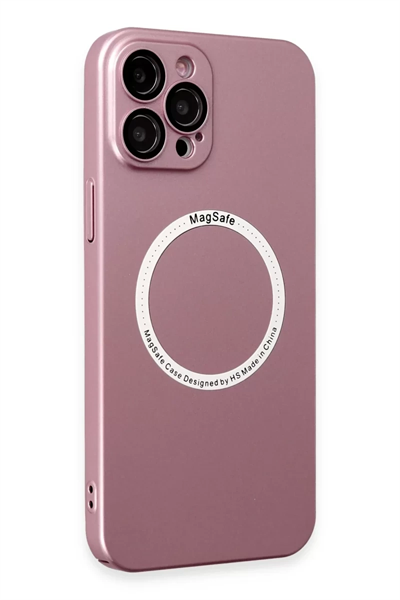 Apple iPhone 12 Pro Kılıf Jack Magneticsafe Lens Silikon - Rose Gold