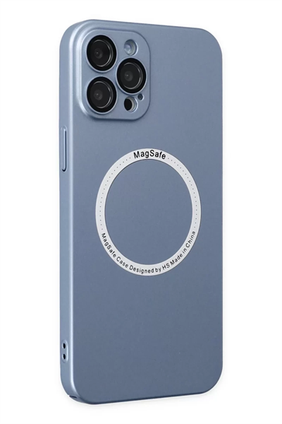 Apple iPhone 12 Pro Kılıf Jack Magneticsafe Lens Silikon - Sierra Blue