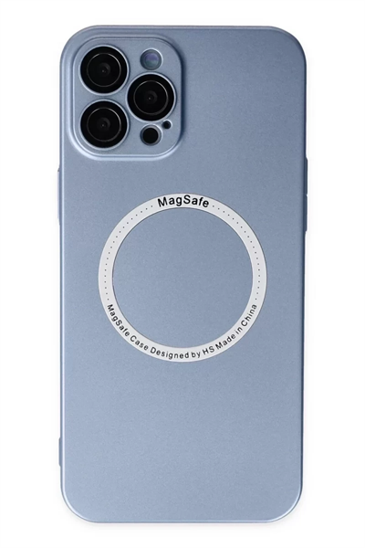 Apple iPhone 12 Pro Kılıf Jack Magneticsafe Lens Silikon - Sierra Blue