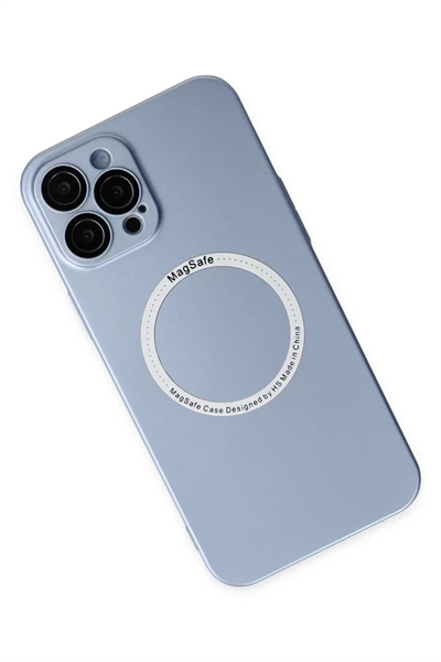 Apple iPhone 12 Pro Kılıf Jack Magneticsafe Lens Silikon - Sierra Blue