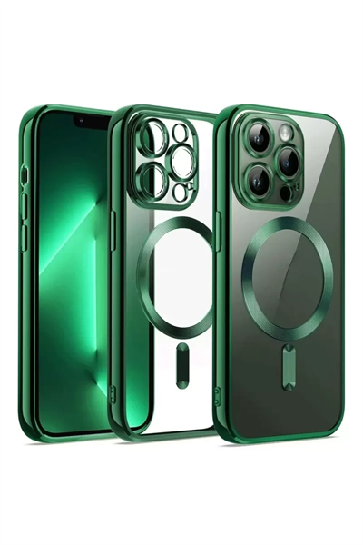 Apple iPhone 12 Pro Kılıf Kross Magneticsafe Kapak - Koyu Yeşil