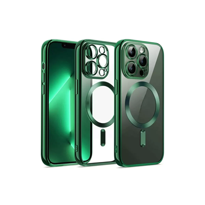 Apple iPhone 12 Pro Kılıf Kross Magneticsafe Kapak - Koyu Yeşil