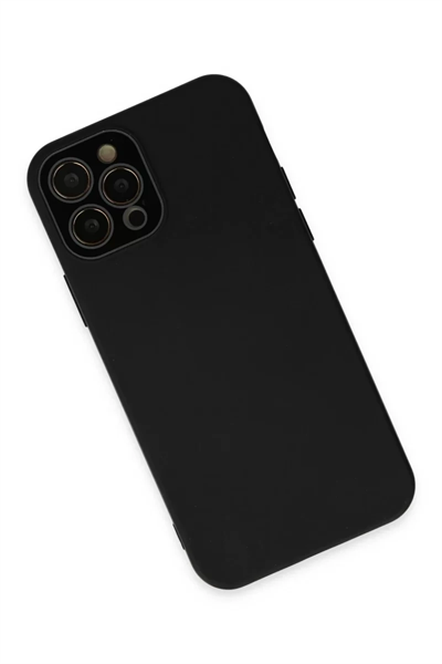 Apple iPhone 12 Pro Kılıf Lansman Glass Kapak - Siyah