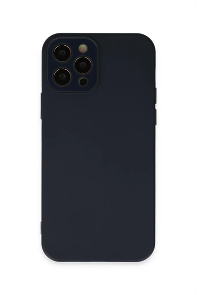 Apple iPhone 12 Pro Kılıf Lansman Glass Kapak - Lacivert