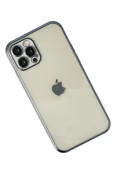 Apple iPhone 12 Pro Kılıf Lensli Silikon - Lacivert