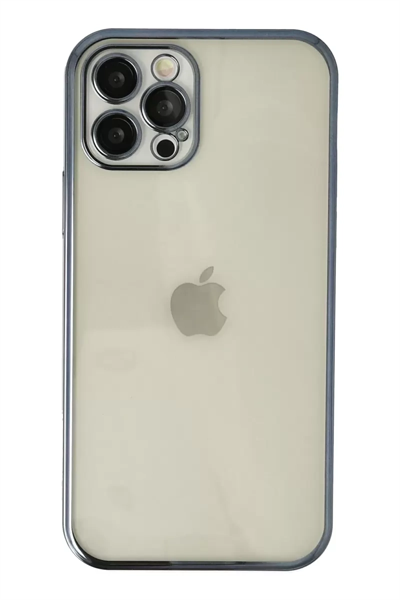 Apple iPhone 12 Pro Kılıf Lensli Silikon - Lacivert