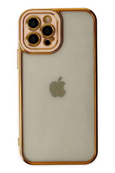 Apple iPhone 12 Pro Kılıf Liva Lens Silikon - Rose