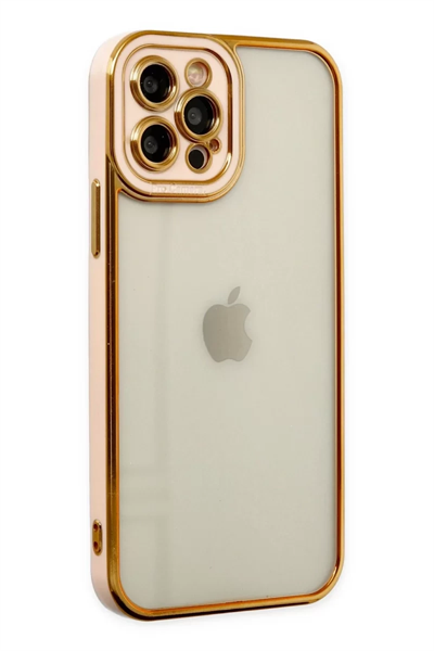 Apple iPhone 12 Pro Kılıf Liva Lens Silikon - Rose