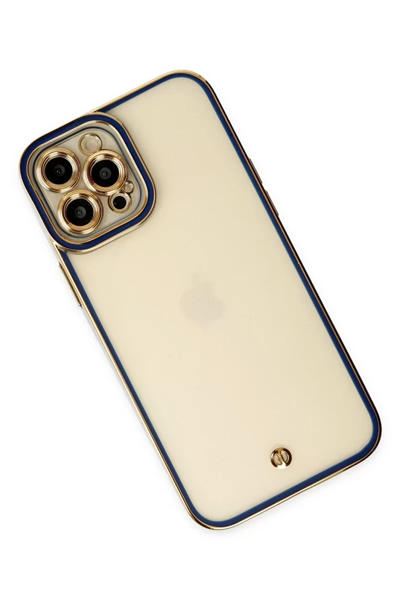 Apple iPhone 12 Pro Kılıf Liva Lens Silikon - Mavi