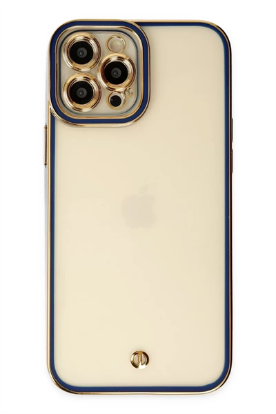 Apple iPhone 12 Pro Kılıf Liva Lens Silikon - Mavi