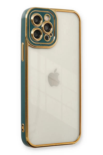 Apple iPhone 12 Pro Kılıf Liva Lens Silikon - Yeşil