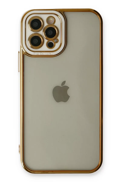 Apple iPhone 12 Pro Kılıf Liva Lens Silikon - Beyaz