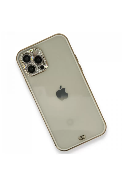 Apple iPhone 12 Pro Kılıf Liva Taşlı Silikon - Beyaz