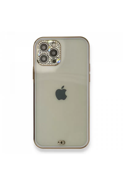 Apple iPhone 12 Pro Kılıf Liva Taşlı Silikon - Mor