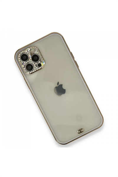 Apple iPhone 12 Pro Kılıf Liva Taşlı Silikon - Mor