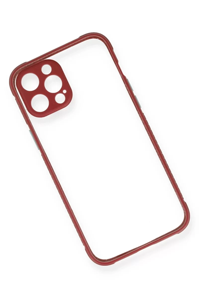 Apple iPhone 12 Pro Kılıf Miami Şeffaf Silikon - Fuşya