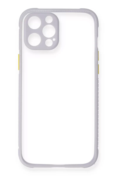 Apple iPhone 12 Pro Kılıf Miami Şeffaf Silikon - Lila