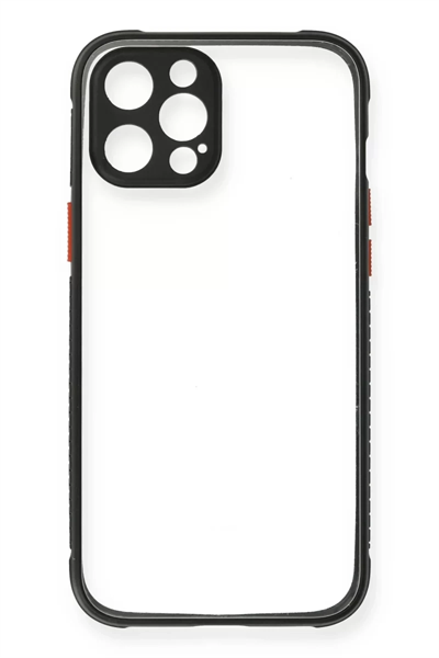 Apple iPhone 12 Pro Kılıf Miami Şeffaf Silikon - Siyah