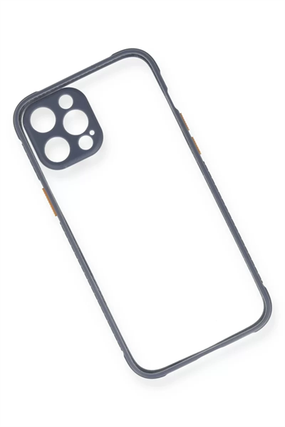Apple iPhone 12 Pro Kılıf Miami Şeffaf Silikon - Gri
