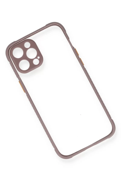Apple iPhone 12 Pro Kılıf Miami Şeffaf Silikon - Açık Mor