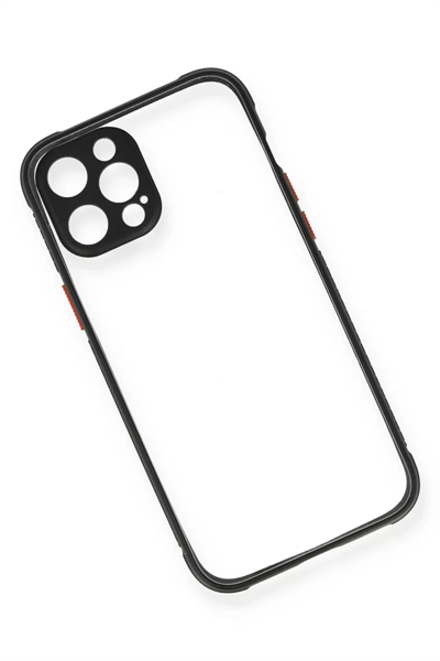 Apple iPhone 12 Pro Kılıf Miami Şeffaf Silikon - Siyah