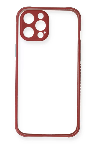Apple iPhone 12 Pro Kılıf Miami Şeffaf Silikon - Fuşya