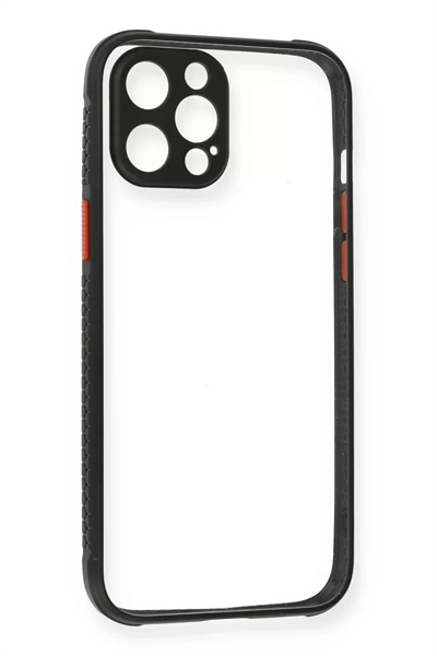 Apple iPhone 12 Pro Kılıf Miami Şeffaf Silikon - Siyah