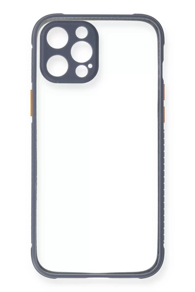 Apple iPhone 12 Pro Kılıf Miami Şeffaf Silikon - Gri