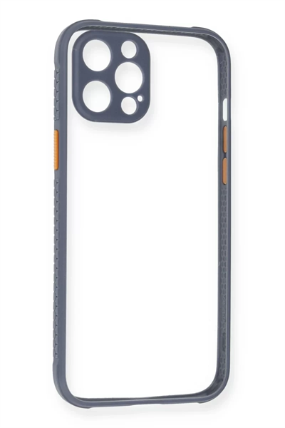 Apple iPhone 12 Pro Kılıf Miami Şeffaf Silikon - Gri