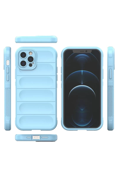 Apple iPhone 12 Pro Kılıf Optimum Silikon - Sky Blue