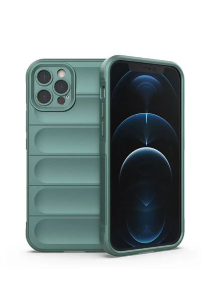 Apple iPhone 12 Pro Kılıf Optimum Silikon - Koyu Yeşil