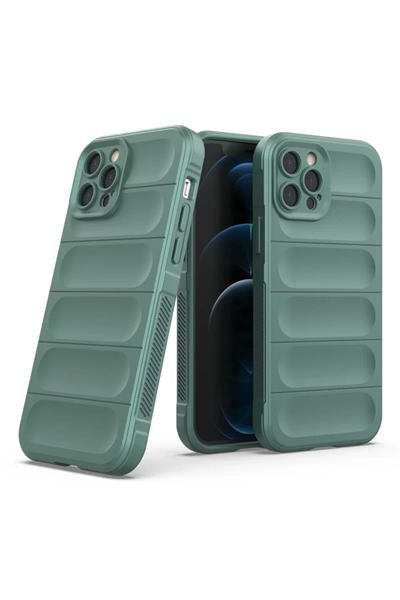 Apple iPhone 12 Pro Kılıf Optimum Silikon - Koyu Yeşil